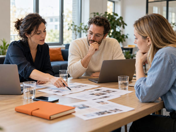 Candid Website Planning Around An Oak Table
